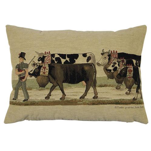 gobelin kussen almabtrieb koebel 30x45cm, Huis en Inrichting, Woonaccessoires | Overige, Verzenden