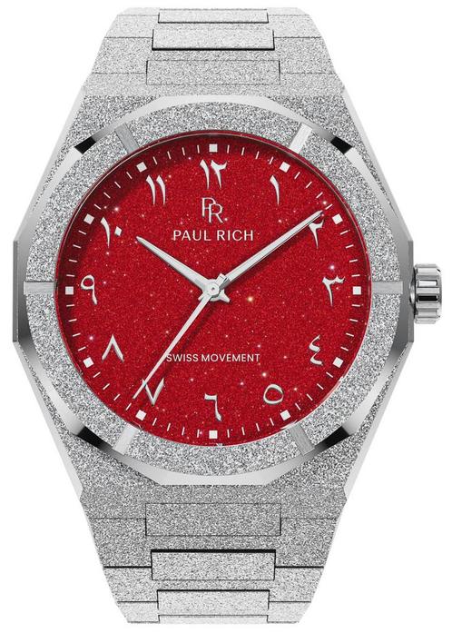 Paul Rich Frosted Star Dust II Pashas Ruby Arabic Silver, Sieraden, Tassen en Uiterlijk, Horloges | Heren, Staal, Nieuw, Staal