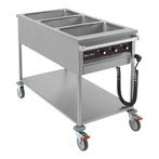 Bain Marie Wagen | GN1/1x3-200mm | 3kW | Met Rubber, Verzenden, Nieuw in verpakking