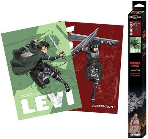ABYstyle Attack on Titan Mini Poster Pack-Levi & Mikasa, Verzamelen, Posters, Nieuw, Ophalen of Verzenden