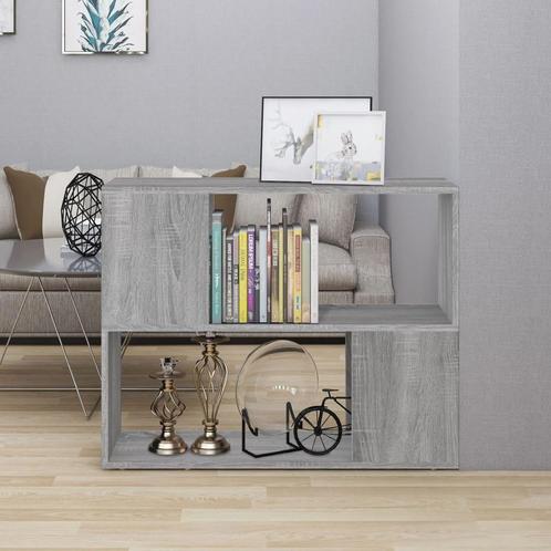 vidaXL Boekenkast/kamerscherm 80x24x63 cm grijs sonoma, Huis en Inrichting, Kasten | Boekenkasten, Minder dan 25 cm, Nieuw, Overige houtsoorten
