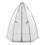 [en.casa] Tuinkas Hunze foliekas 183xØ160 cm wit en groen, Tuin en Terras, Verzenden, Nieuw