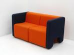 Fauteuil - bank Ahrend Landscape - stof blauw en oranje -, Werkplek, Ophalen of Verzenden, Gebruikt, Overige typen