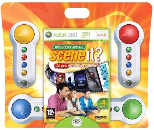 Scene It Box Office Smash! + 4 Wireless Buzzers (Xbox 360), Spelcomputers en Games, Games | Xbox 360, Gebruikt, Vanaf 7 jaar, Verzenden