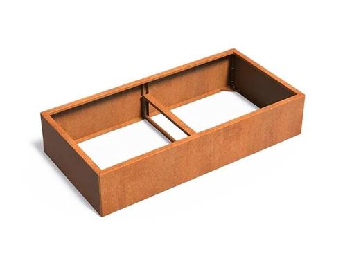 Cortenstaal plantenbak CARREZ Connect 200x100x40cm., Tuin en Terras, Bloembakken en Plantenbakken, Nieuw, Verzenden