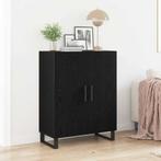 vidaXL Sidetable Zwart eiken 69.5 x 34 x 90 cm Bewerkt hout, Minder dan 50 cm, Verzenden, Nieuw, Minder dan 100 cm