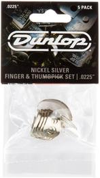 Jim Dunlop RVS vingerplectrum + duimplectrum  0.0225 5-pack, Ophalen of Verzenden, Nieuw, Banjo