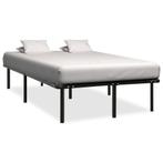 vidaXL Bedframe metaal zwart 120x200 cm, Huis en Inrichting, Verzenden, Zwart, Nieuw, Twijfelaar