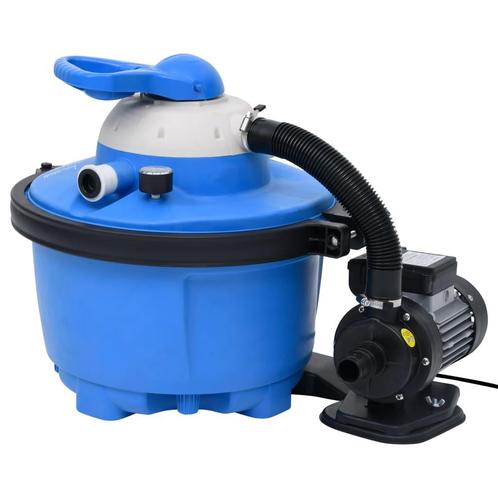 vidaXL Zandfilterpomp 200 W 25 L 385x620x432 mm blauw en, Tuin en Terras, Zwembad-toebehoren, Nieuw, Verzenden