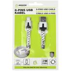 Benson Duurzame nylon oplaadkabel - USB naar Lightning -..., Ophalen of Verzenden, Nieuw