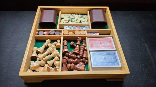 Schaakspel - 7 in 1 spellenkist - Hout, Antiek en Kunst, Curiosa en Brocante