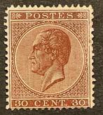 België 1865 - Leopold I profiel naar links 30c bruin -, Postzegels en Munten, Postzegels | Europa | België, Gestempeld
