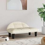 vidaXL Hondenmand 70x52x30 cm fluweel crèmekleurig, Verzenden, Nieuw