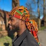 Durag / Du-rag / Do-rag / Bandana - Unisex - Oranje / blauw, Kleding | Heren, Hoeden en Petten, Ophalen of Verzenden, Nieuw