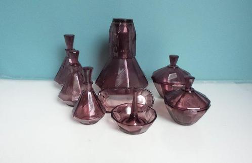 Art Deco Toiletset (9) - Ankerglas-Bernsdorf - Glas, Antiek en Kunst, Kunst | Designobjecten