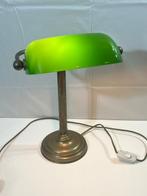 Lamp - Messing, Glas - Notarislamp, Antiek en Kunst