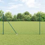 vidaXL Hekpalen 13 pcs Groen Ø32mm 160 cm Gegalvaniseerd, Tuin en Terras, Verzenden, Nieuw