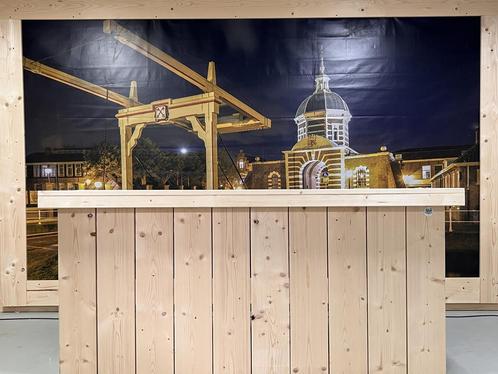 Steigerhouten Eventbalie – Demontabele Toonbank, Huis en Inrichting, Barren, Nieuw, Inclusief barstoelen, Ophalen of Verzenden