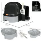 TRUUSK Kattenhuis Kattenbak Met 2 Uitschuifbare Bodempannen, Dieren en Toebehoren, Katten-accessoires, Verzenden, Nieuw