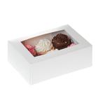 HoM Cupcake Doosje 6 Wit (incl. tray met venster) 2st., Verzenden, Nieuw