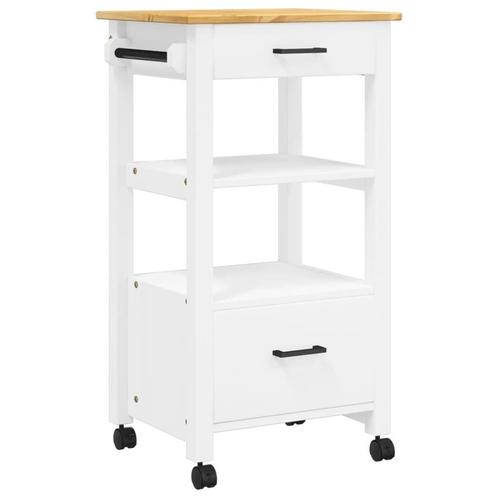 Keukentrolley MONZA - Wit & Honing - Retourdeal - Musthave!, Huis en Inrichting, Keuken | Keukenbenodigdheden, Nieuw, Ophalen of Verzenden