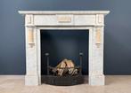 Witte Carrara marmeren omloop schouw mantel openhaard, Huis en Inrichting, Haarden, Verzenden, Zo goed als nieuw