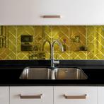 Zelfklevende Mozaïek Tegel - Afimera Gold Glass - Goud -, Huis en Inrichting, Ophalen of Verzenden, Nieuw