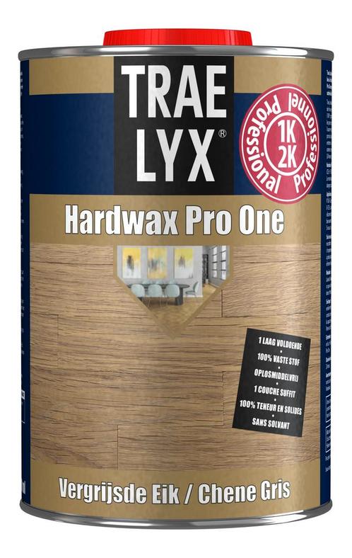 Trae lyx hardwax pro one 1 liter, vergrijsde eik, Doe-het-zelf en Verbouw, Verf, Beits en Lak, Nieuw, Verzenden
