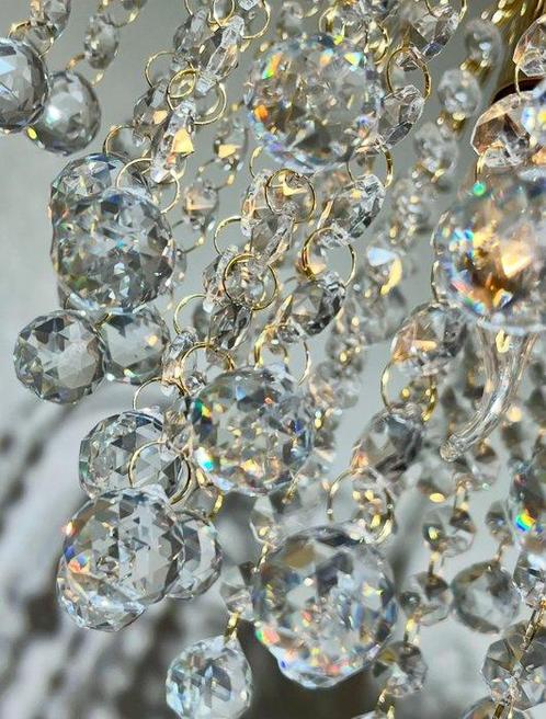 Swarovski - Kroonluchter - Kristal, Bladgoud, Huis en Inrichting, Overige Huis en Inrichting