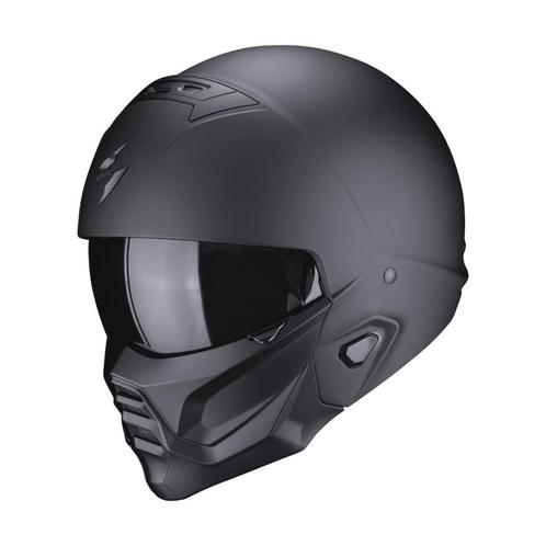Scorpion EXO-Combat Evo II - Mat Zwart, Motoren, Kleding | Motorhelmen, XL, Jethelm, Verzenden