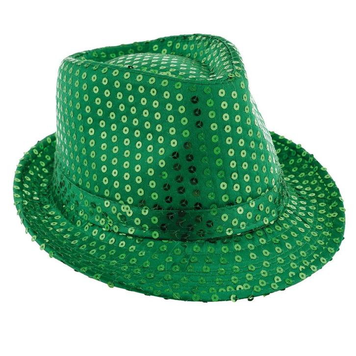 Disco Hoed met Pailletten Groen, Hobby en Vrije tijd, Feestartikelen, Nieuw, Ophalen of Verzenden