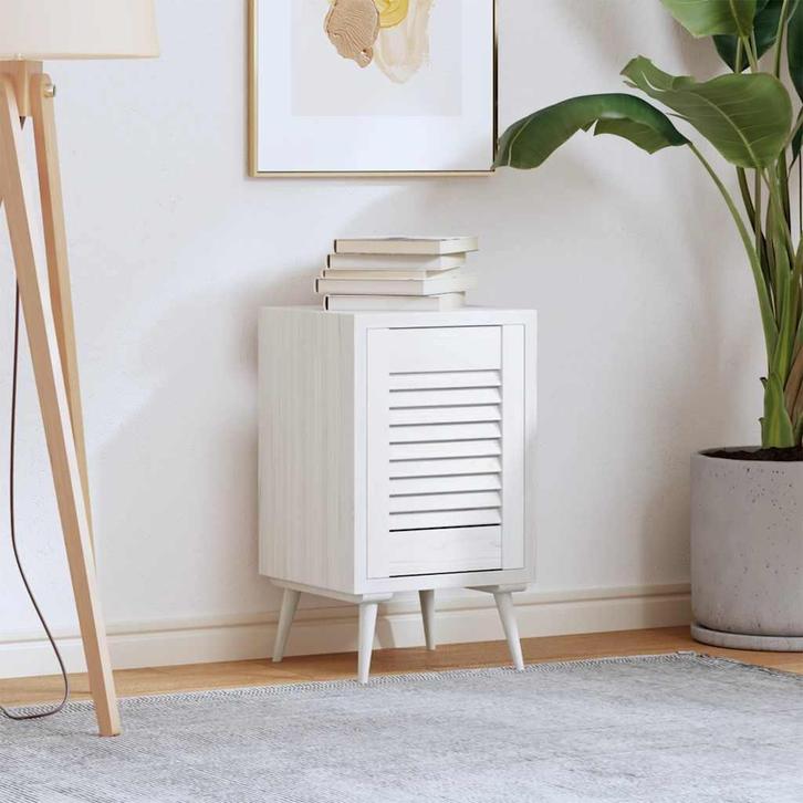 vidaXL Kastdeur louvre design 39,5x29,5 cm wit, Huis en Inrichting, Kasten | Overige, Nieuw, Verzenden