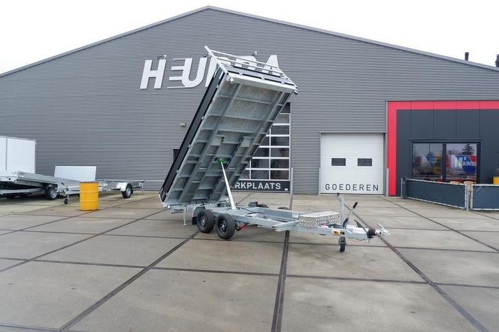 DEMO: Henra driezijdige kipper tandemas 3500kg 401x202cm, Auto diversen, Aanhangers en Bagagewagens, Zo goed als nieuw