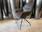Veiling - Eetkamerstoel Mondial (set van 4) microleder - ant, Huis en Inrichting, Stoelen, Nieuw