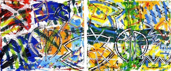 ACA (Angelo Calabria) - Elaborazione 2858/2861 (Coral Reef, Antiek en Kunst, Kunst | Schilderijen | Modern