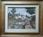 Renzo Paoletti (1922) - Case sul ponte, Antiek en Kunst, Kunst | Schilderijen | Klassiek