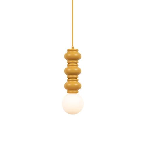 Retro hanglamp okergeel met mat glas - Fedde, Huis en Inrichting, Lampen | Hanglampen, Nieuw, Overige materialen, 75 cm of meer