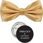 Groom to Be set wit, zwart en goudkleurig 22-delig, Kleding | Heren, Trouwkleding en Trouwaccessoires, Verzenden, Nieuw, Wit, Ivoor of Crème