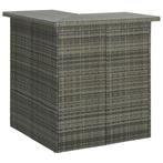 vidaXL Hoekbartafel 100x50x105 cm poly rattan grijs, Huis en Inrichting, Tafels | Eettafels, Verzenden, Nieuw