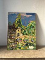 René Marie XX - Le pont du village, Antiek en Kunst