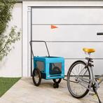 vidaXL Hondenfietstrailer oxford stof en ijzer blauw en, Verzenden, Nieuw
