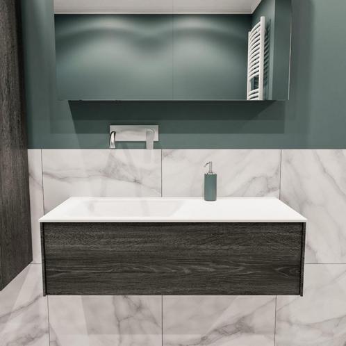 Badkamermeubel BWS Madrid Antraciet 100x45x30 cm Mat Witte, Doe-het-zelf en Verbouw, Sanitair, Bad, Nieuw, Ophalen of Verzenden