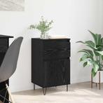 vidaXL Dressoir met lade Zwart eiken 35 x 40 x 70 cm Bewerkt, Huis en Inrichting, Kasten | Dressoirs, Verzenden, Nieuw, Overige houtsoorten