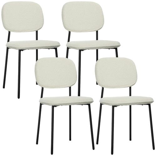 TRUUSK Eetkamerstoelen Set Van 4, Keukenstoel Met Rugleuning, Huis en Inrichting, Stoelen, Nieuw, Verzenden