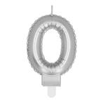 Zilveren Kaars 0 Jaar 8cm, Verzenden, Nieuw