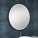 Maro spiegel 800mm rond + Led matzwart, Verzenden, Nieuw