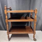 Serveerwagen - Klassieke 3-laags met gedraaide poten - Hout