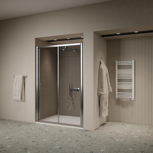 Schuifdeur BWS Arema 130x190 cm Profiel Chroom, Doe-het-zelf en Verbouw, Sanitair, Douche, Nieuw, Chroom, Ophalen of Verzenden