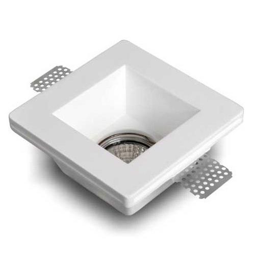 OP=OP Gips inbouwarmatuur vierkant 120x120mm GU10 max. 35W, Huis en Inrichting, Lampen | Overige, Nieuw, Ophalen of Verzenden
