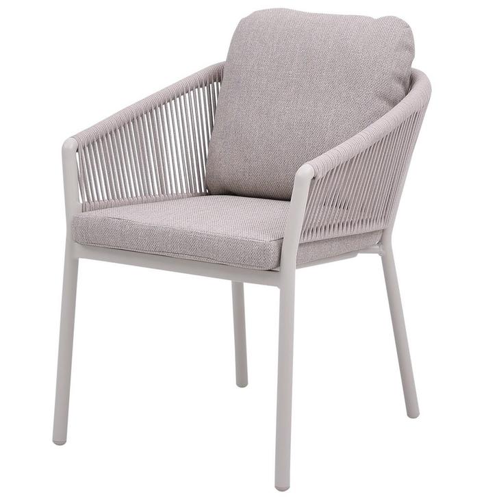 Joshua dining tuinstoel rope aluminium latte zand, Tuin en Terras, Tuinstoelen, Nieuw, Ophalen of Verzenden